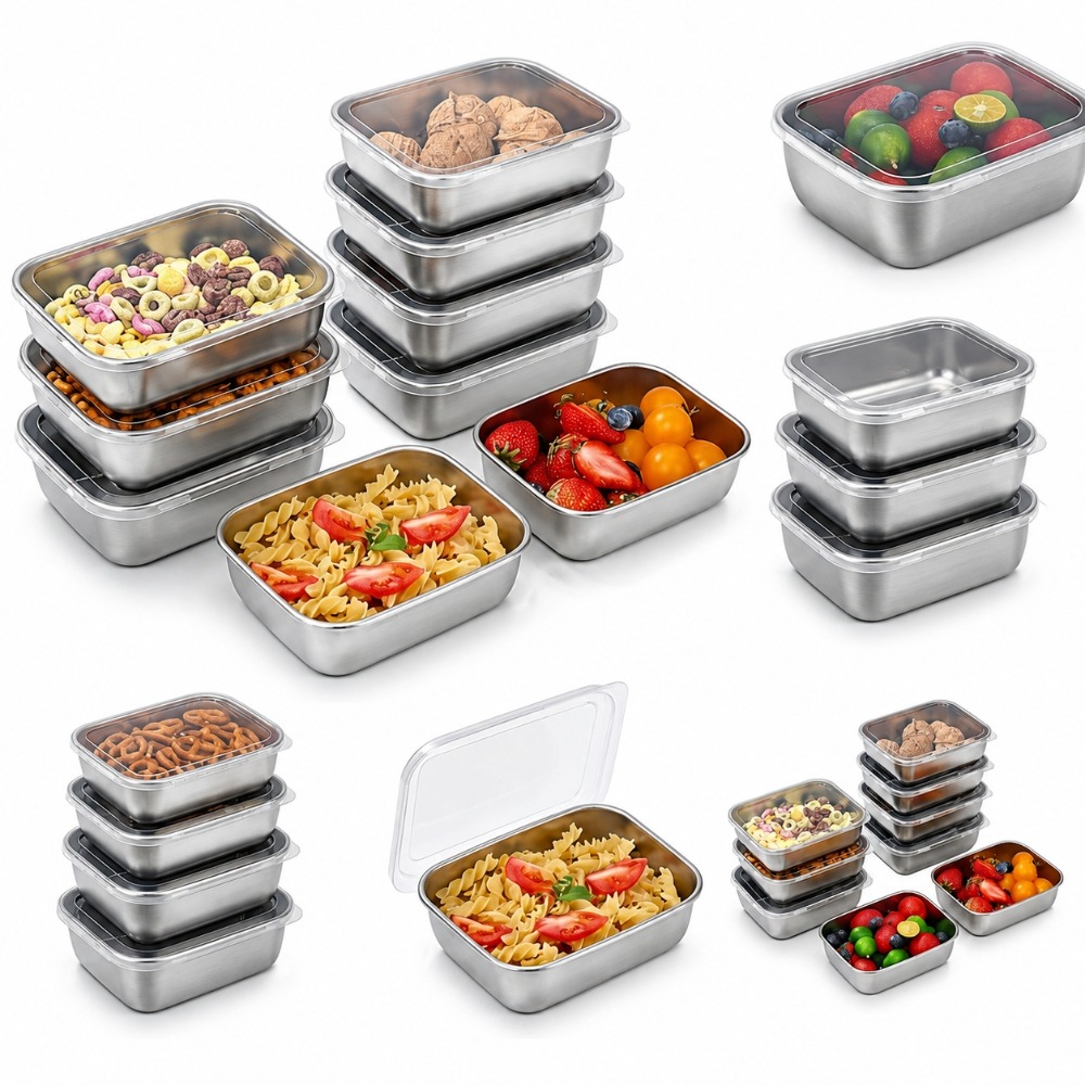 6PCS Stainless Steel Food Stor - Kitchen Gadgets Organizer recension och pris