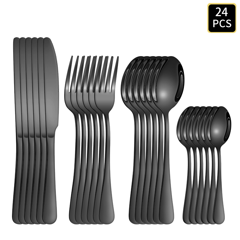 4/6/16/24pcs Black Stainless S - Kitchen Gadgets Gold recension och pris