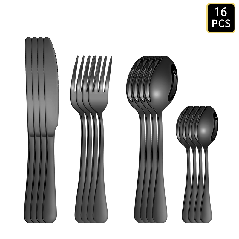 4/6/16/24pcs Black Stainless S - Kitchen Gadgets Gold recension och pris