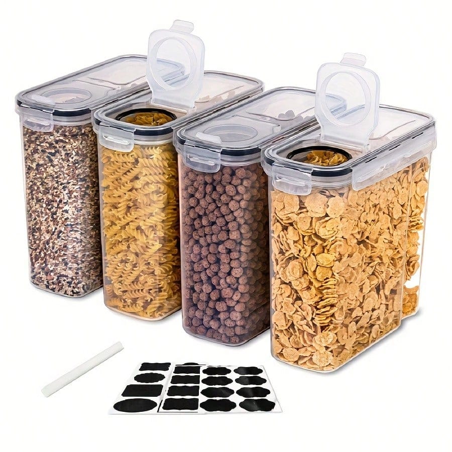 4 Pack Airtight Cereal & Dry F - Kitchen Gadgets Organizer recension och pris
